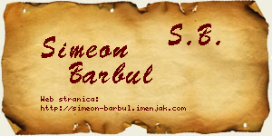 Simeon Barbul vizit kartica